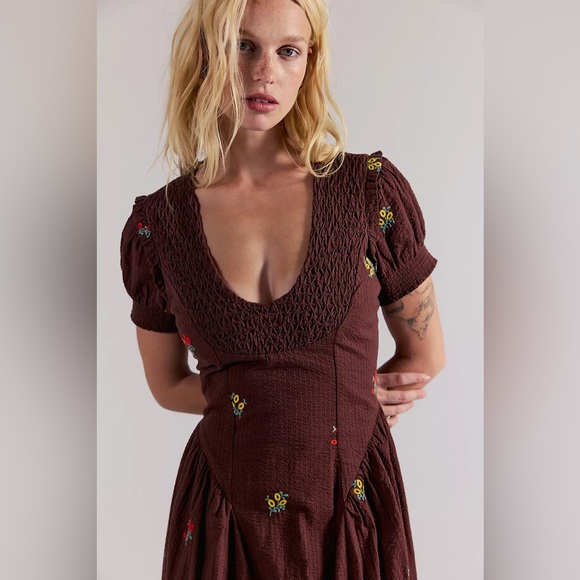 NWOT Free People Maisie Midi Dress - Picture 2 of 6